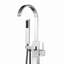 Robinet de baignoire autoportable à fixation au plancher à poignée simple avec douche à main Casey
