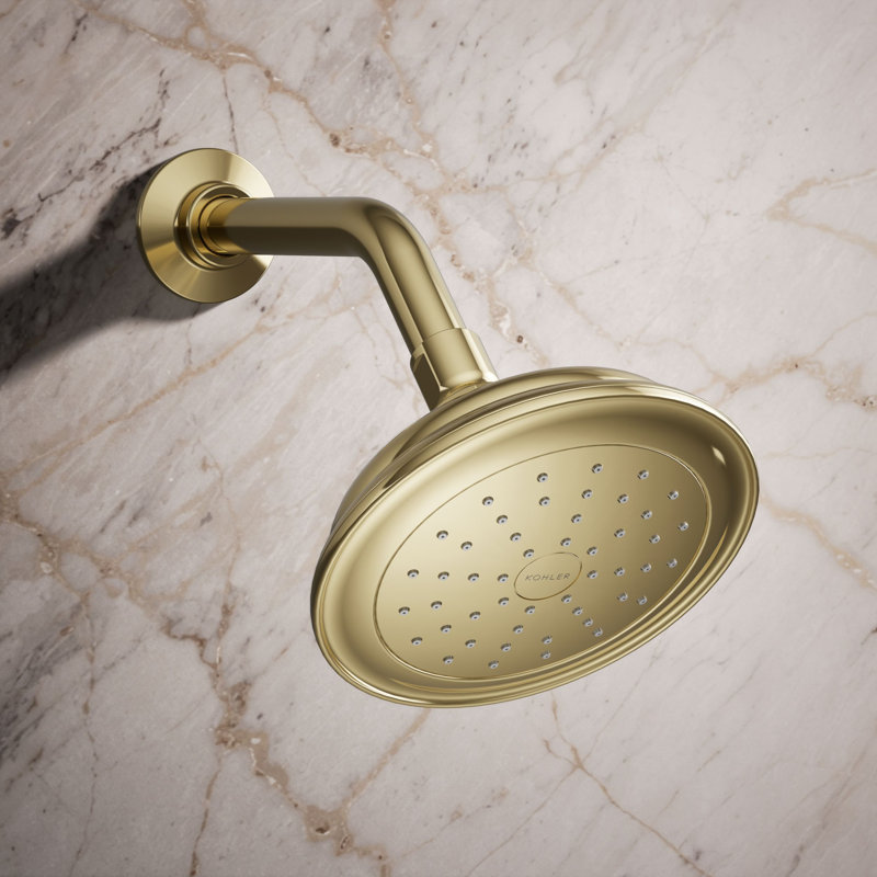 Artifacts Full/Standard Fixed Shower Head with Katalyst Air Induction Spray, Vibrant Gold