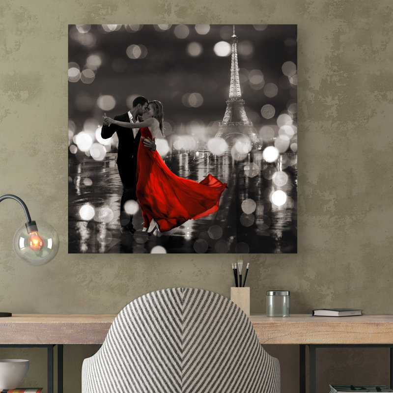 Midnight In Paris (BW) by Dianne Loumer - Wrapped Canvas Print, 70cm H x 70cm W x 4cm D