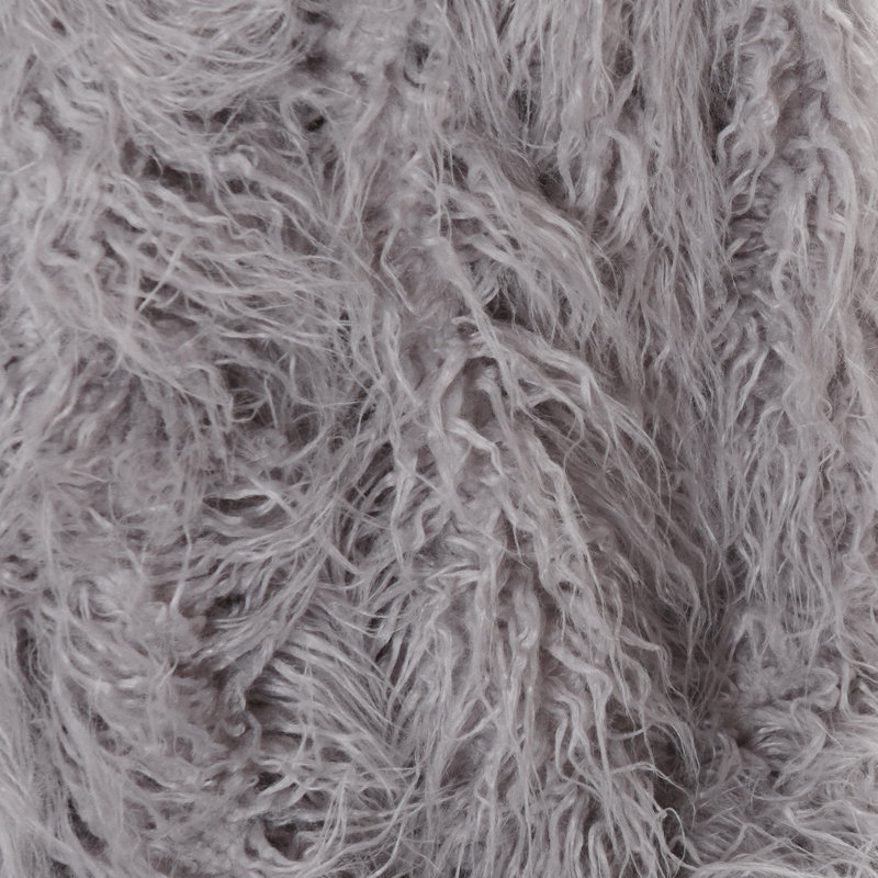 Jeté de lit en fausse fourrure, Gris, l 58 po x L 60 po