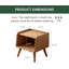 Table de bout et tablette ouverte en chêne massif H 15,75 po-86352449