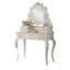 Meuble-lavabo classique 63 po en bois avec miroir, 3 tiroirs, sculpté, blanc