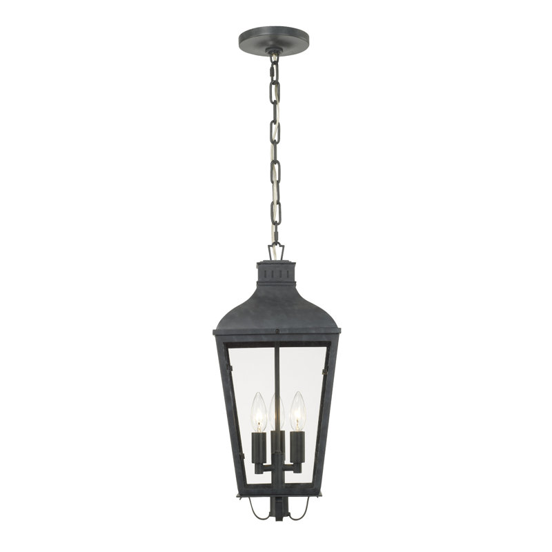 Lustre d'extérieur en graphite 3 lumières Paonia