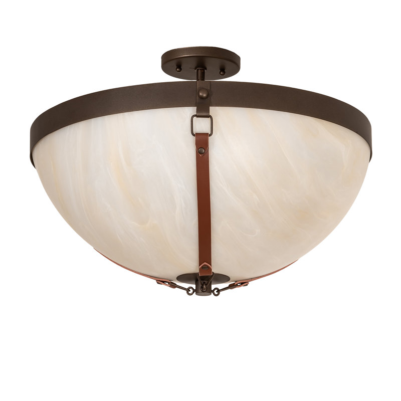 Plafonnier semi-encastré 3 lumières 22 po