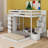 Jakoby Twin Over Full Bunk Bed with 3-layer Shelves, Drawers and Storage Stairs-406768142