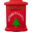 Lighted Letters To Santa Mail Box Blow Mold Outdoor Christmas Decoration - 40.5"