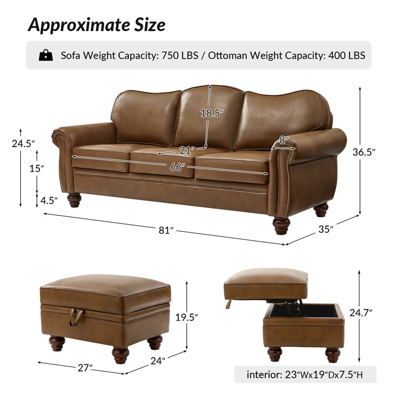 Dielle Transitional 2 Piece Sectional Sofa, Camel