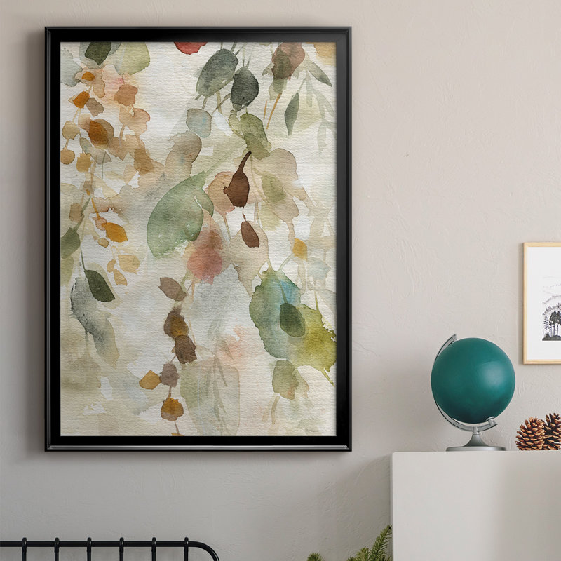 «Cascading Nature I», reproduction encadrée de qualité supérieure, prête à être accrochée, H 36,5 po x l 26,5 po, Noir