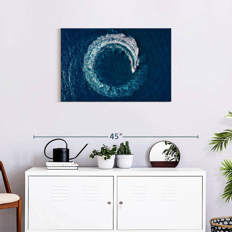 Mehar Boat Loop At Sea, 20" H x 30" W