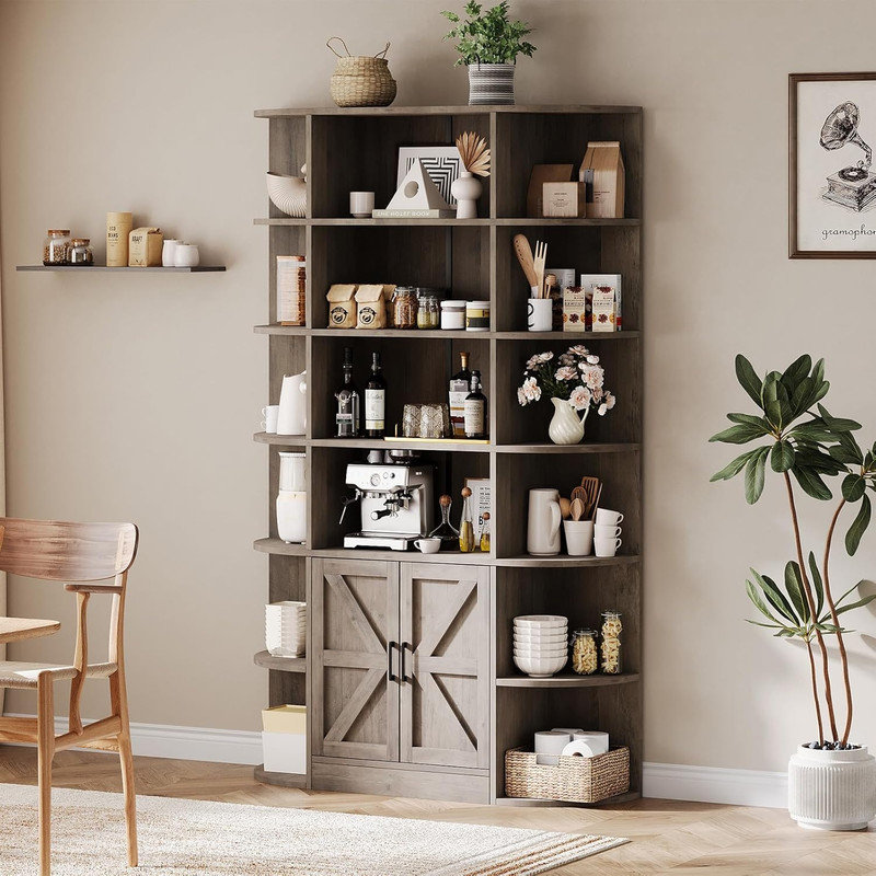 190cm H x 119cm W Bookcase, Grey