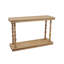 Console 48 po x 15 po x 32 po à 2 niveaux en bois naturel avec pieds fuselés sculptés, mobilier en bois rustique / maison de campagne / campagne française