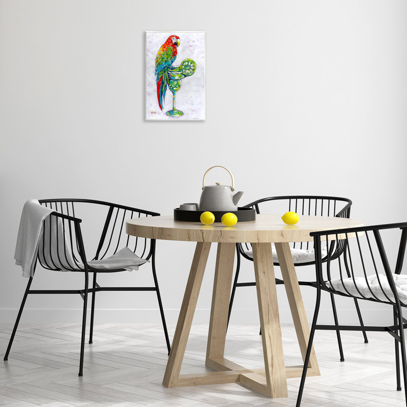 «Perroquet margarita» par Estelle Grengs, H 15 po x l 10 po
