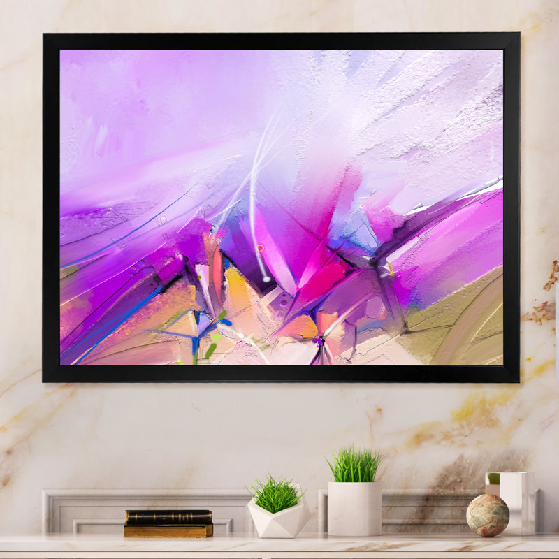 Impression sur toile «Purple Storm Impression» - cadre flottant, Cadre noir, H 8 po x l 12 po x P 1 po