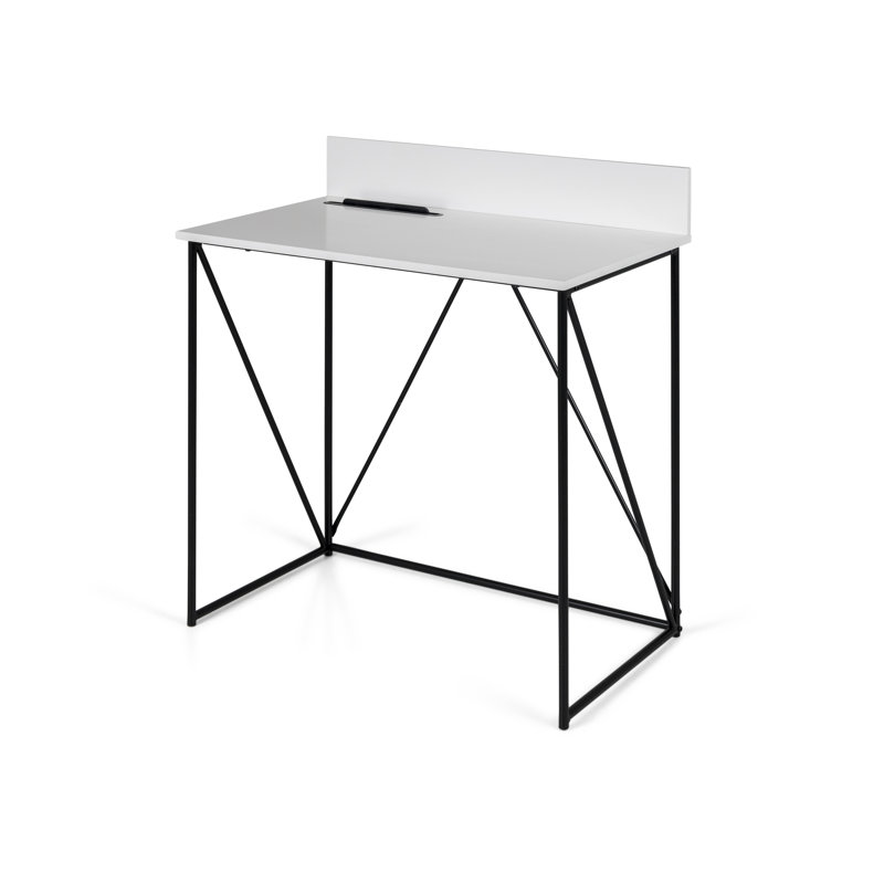 Harper-Rose Metal Base Writing Desk, White/Black
