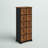 Wood Tall Cupboard Style 10 Drawer Chest with Bolted Ring Handles