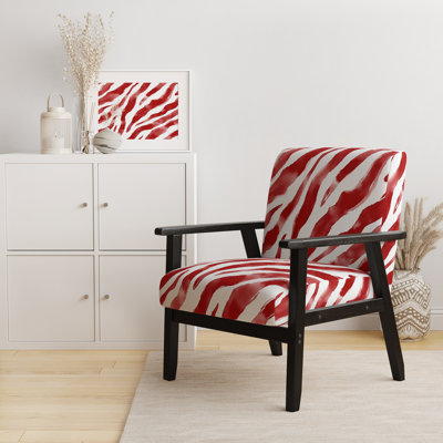 Chaise à accoudoirs rembourrée Zebra