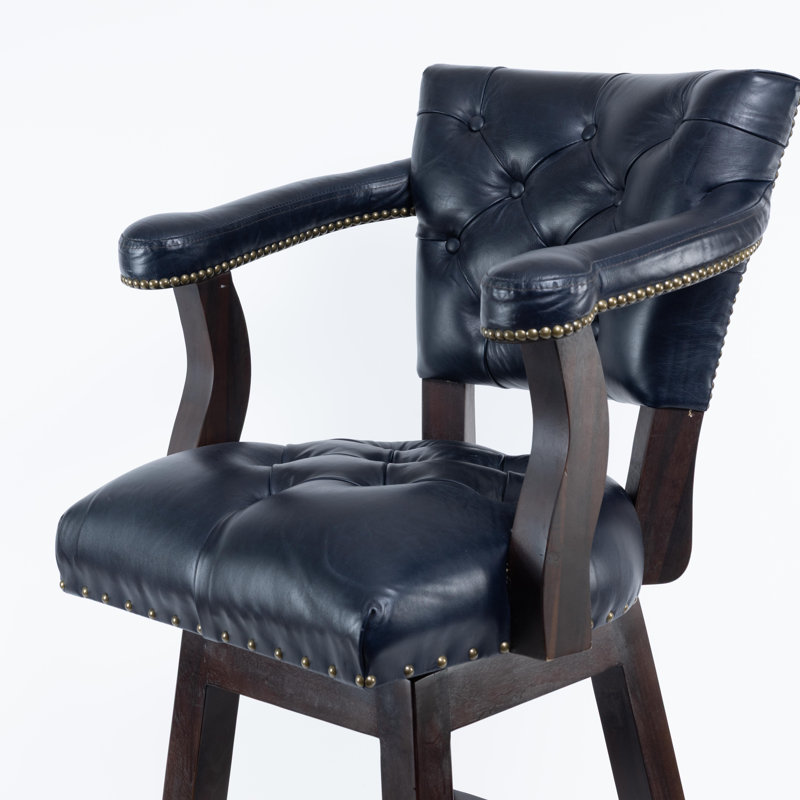 Trophée capitonné bleu 30 po, Tabouret de bar (siège d'une hauteur de 30 po), Bleu