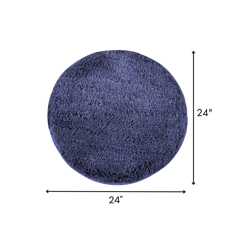 Better Trends 100% Polyester Bath Rug TPR Backing Bathroom Rug Navy, Navy