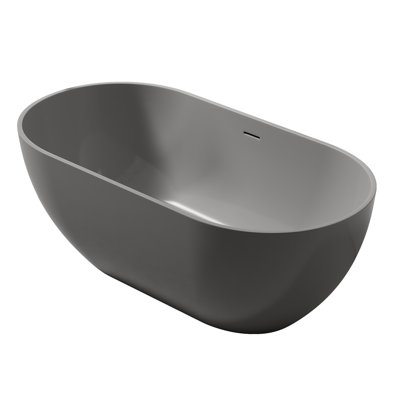 Ryder 59" x 30" Freestanding Soaking Stone Resin Bathtub