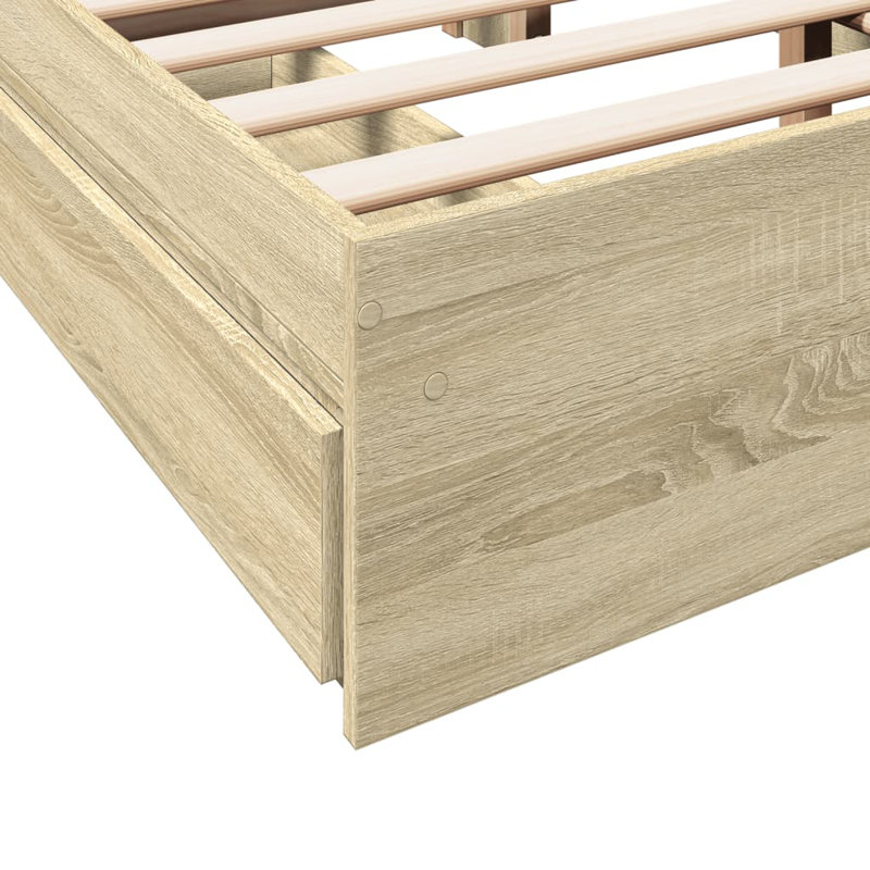 Greger Bed, 140 x 190cm, Sonoma Oak