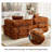 Boneless No Assembly Required Compression Packed 2 Person Fabric Sofa Bed, High Rebound Density Sponge Sofa-2108988472