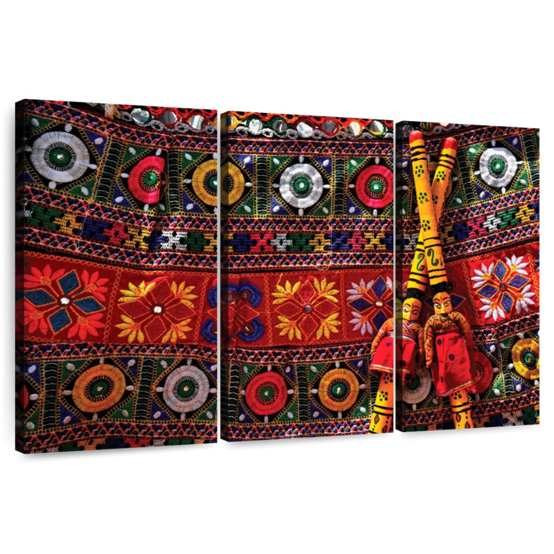 Artisanat Lelend Gujerat, H 28 po x l 45 po