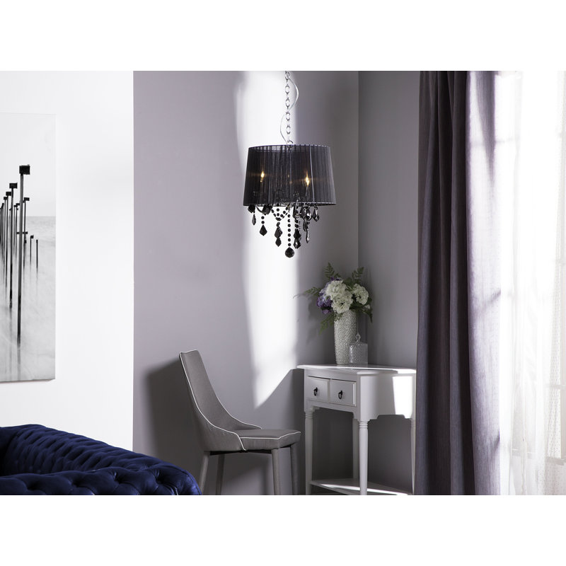 Darian 3 - Light Drum Chandelier, Black