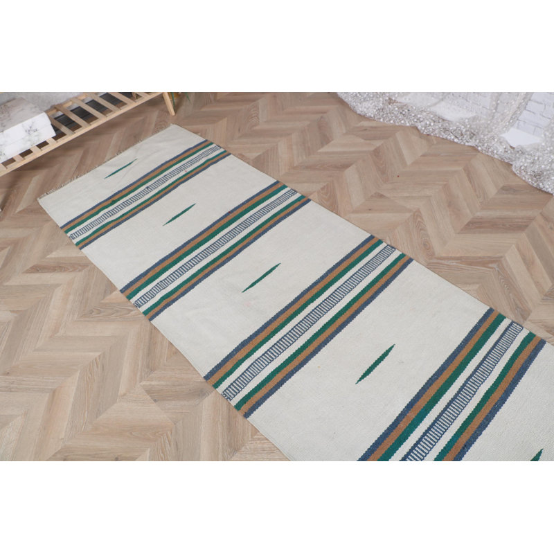 Tapis de couloir kilim fabriqué à la main en couleurs vibrantes, parfait pour rehausser la décoration intérieure