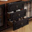 Buffet en bois massif noir
