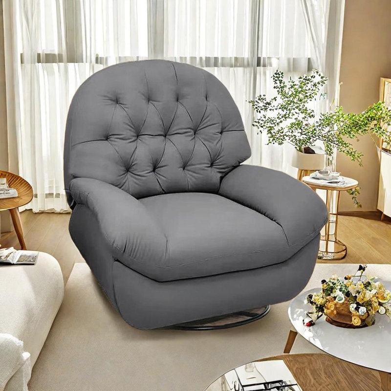 Pet-Friendly Recliner with Wide Storage Pocket, Gray