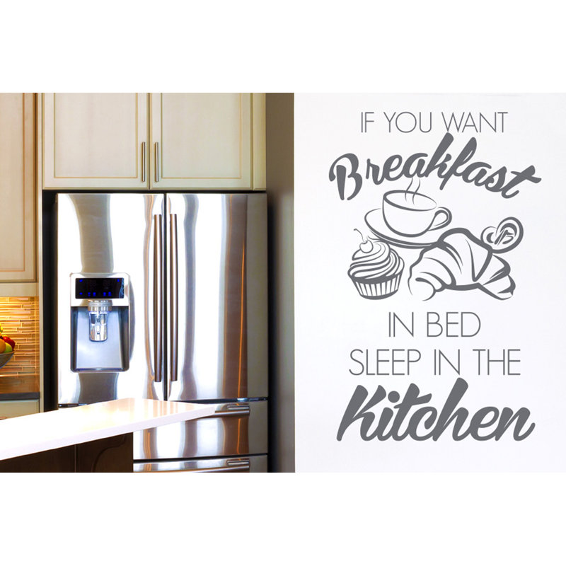 Food & Beverage Non-Wall Damaging Wall Decal, Grey
