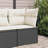  Garden Sofa Black, Cream White