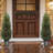 2 pcs 4ft Artificial Cypress Tree, Outdoor Artificial Cypress Tree Potted Plants with Red Berries