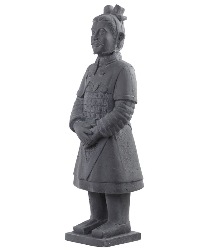 Gray Stone 40" Warrior Garden Statue