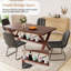 Ensemble de salle à manger de cuisine, table de salle à manger 63 po avec chaises rembourrées 32,8 po (table 6 chaises)-126089426-126089427-126089428