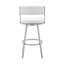 Sturdy Metal Bar Stools, Faux Leather Upholstery, Modern Design For Kitchens