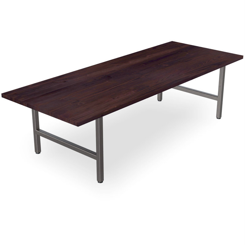 Table rectangulaire en bois massif Bradfield, Noyer foncé, H 30 po x L 120 po x l 48 po