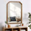 Ancalin Solid Wood Arched Wall Mirror-1117322293-1127723840