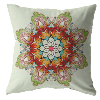  Cosmic Mandala Square Pillow Cover & Insert