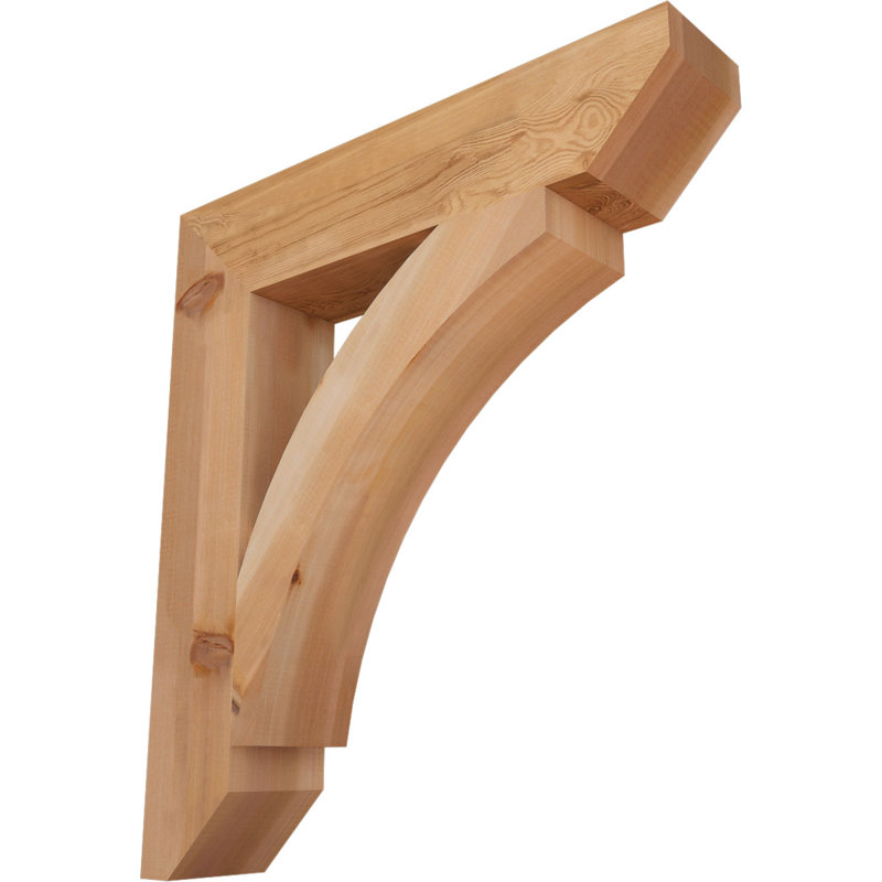 Support en bois / corbeau, Cèdre rouge, H 34 po x l 5,5 po x P 30 po 