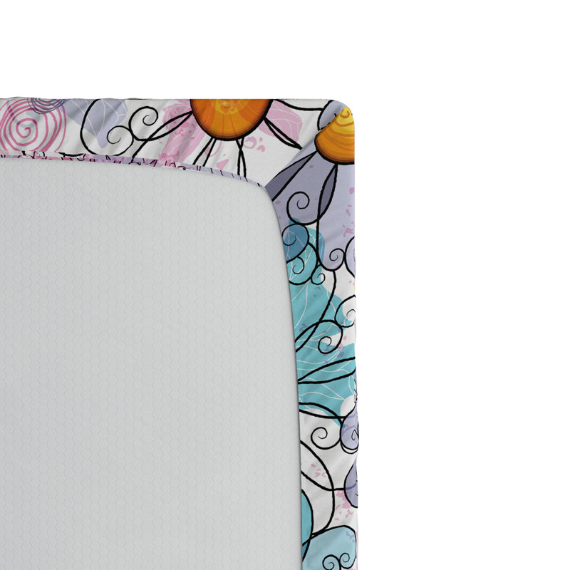 Microfiber Floral Fitted Sheet, Twin XL Fitted Sheet