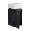 Meuble-lavabo avec lavabo 12 po pour petite salle de bain, meuble-lavabo avec porte à fermeture douce, petit meuble-lavabo avec lavabo