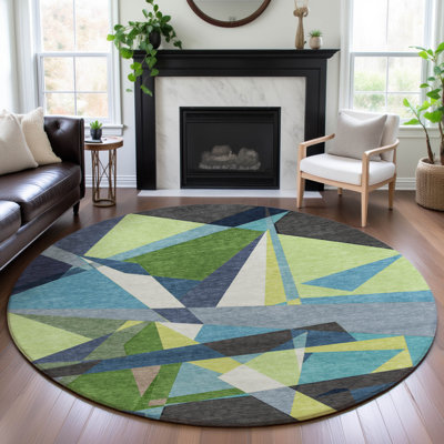 Premium Machine Washable Harjo AMF1609 Geometric Rug