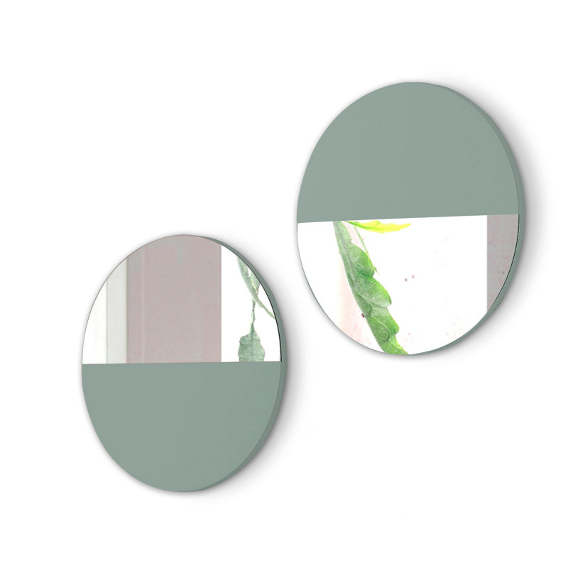 Fryer Flat Wall Mirror, Green