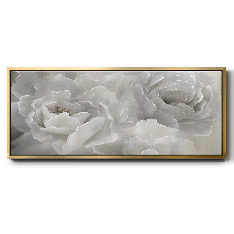 Soft Peony Lace- Framed Canvas