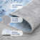 Machine Washable Rugs Ombre Design Non-Slip Low Pile Rubber Backing Modern Floral Area Rug for Living Room Bedroom Kitchen Dining Room and Bedside Decor