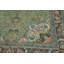 Tapis vert floral traditionnel 7 x 9