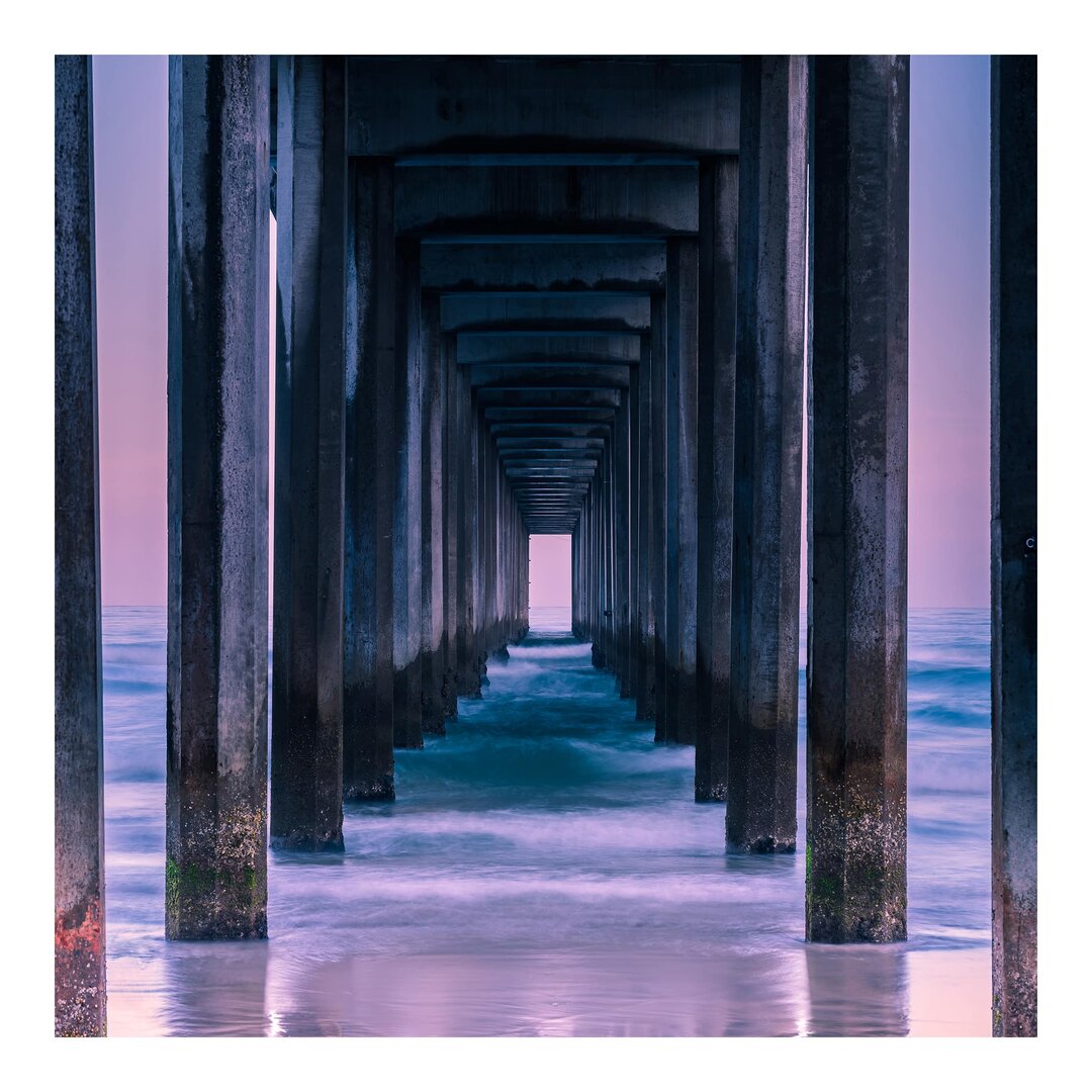 Tapete Pier im Sonnenuntergang