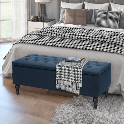 Albara Upholstered Flip Top Storage Bench by Alcott Hill