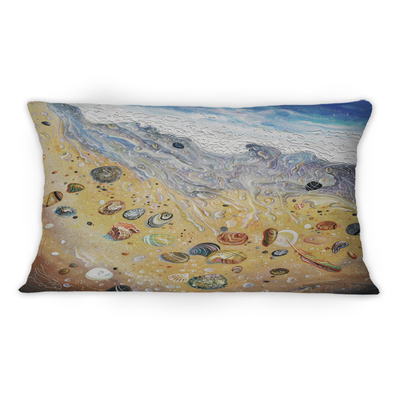 Coussin Seashells On The Beach - 1 imprimé nautique et côtier